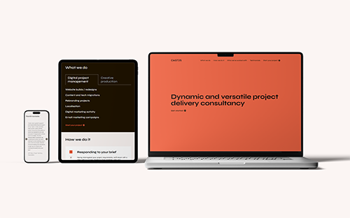 iMac mockup of CAST25 website.